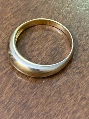 Milor Italy 925 Sterling Silver Gold Vermeil Textured Band Ring Size [X] w/ Box